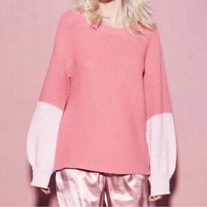 Wildfox Love Block Swinton Knit Sweater